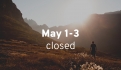 May 1-3 FIBRAIN is closed